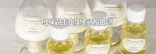 单双甘油里有猪油吗