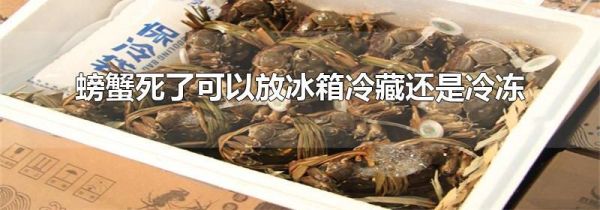 螃蟹死了可以放冰箱冷藏还是冷冻