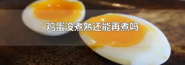鸡蛋没煮熟还能再煮吗