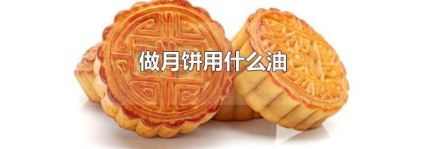 做月饼用什么油