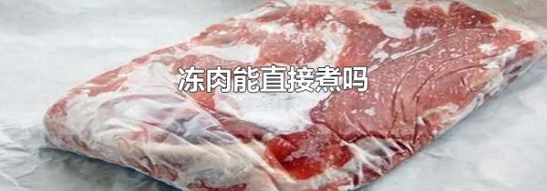 冻肉能直接煮吗