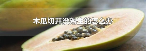 木瓜切开没熟生的怎么办