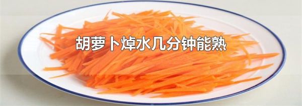 胡萝卜焯水几分钟能熟