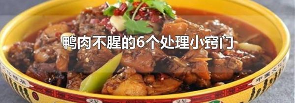 鸭肉不腥的6个处理小窍门