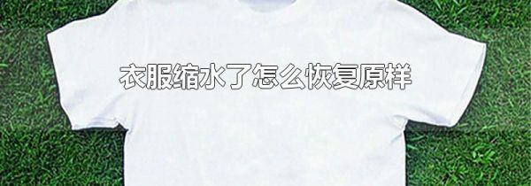衣服缩水了怎么恢复原样