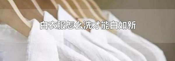 白衣服怎么洗才能白如新