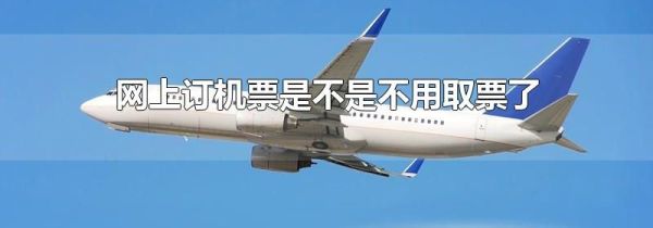 网上订机票是不是不用取票了