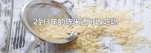 2到3年的陈米还可以吃吗