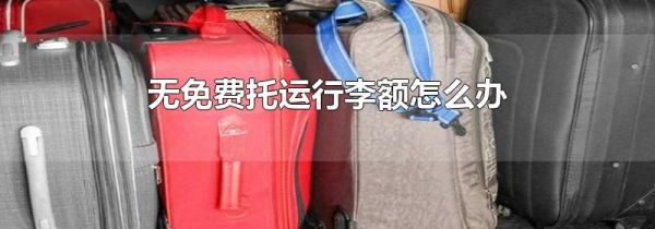 无免费托运行李额怎么办