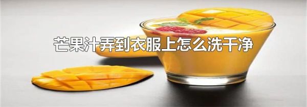 芒果汁弄到衣服上怎么洗干净