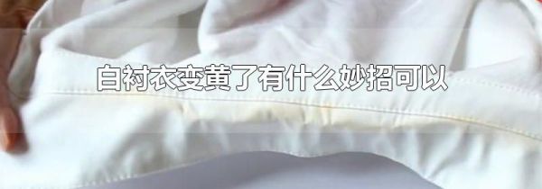 白衬衣变黄了有什么妙招可以变白
