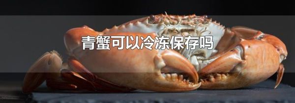 青蟹可以冷冻保存吗