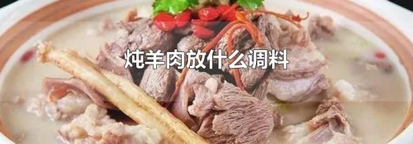 炖羊肉放什么调料
