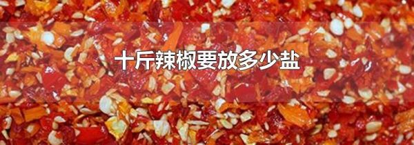 十斤辣椒要放多少盐