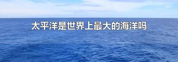 太平洋是世界上最大的海洋吗