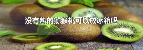 没有熟的猕猴桃可以放冰箱吗