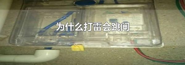 为什么打雷会跳闸