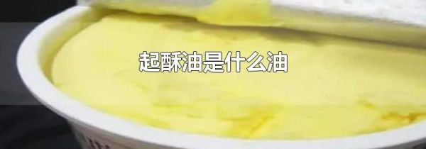 起酥油是什么油