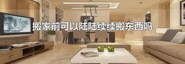 搬家前可以陆陆续续搬东西吗