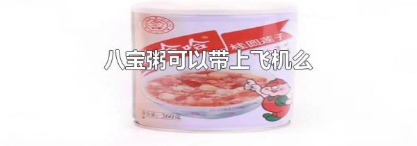 八宝粥可以带上飞机么
