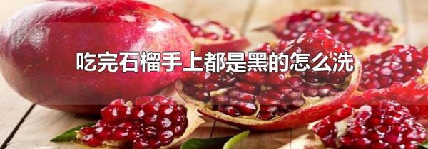 吃完石榴手上都是黑的怎么洗