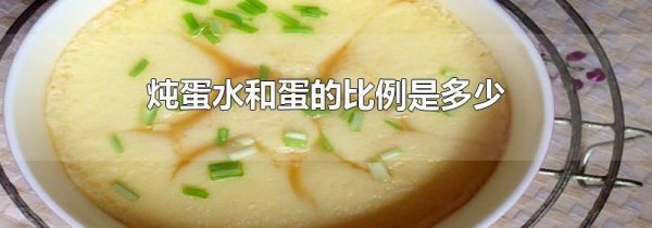 炖蛋水和蛋的比例是多少