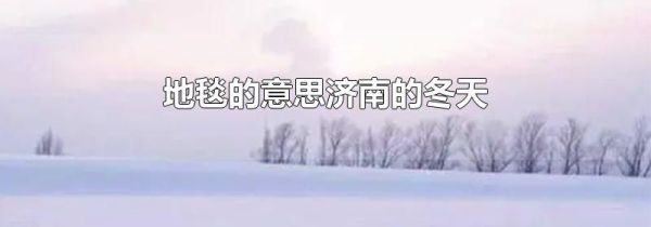 地毯的意思济南的冬天