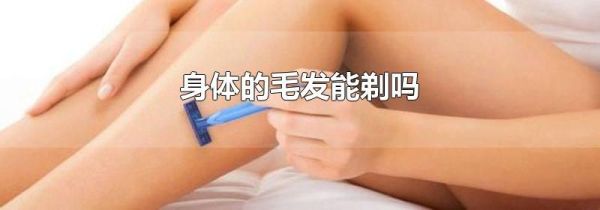 身体的毛发能剃吗