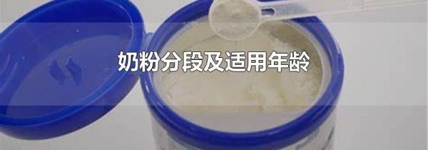 奶粉分段及适用年龄