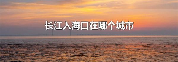 长江入海口在哪个城市