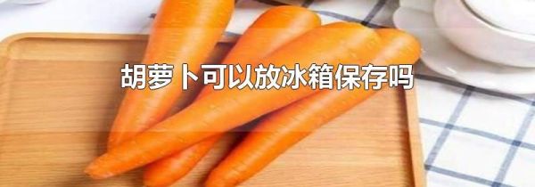 胡萝卜可以放冰箱保存吗