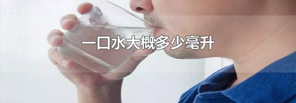 一口水大概多少毫升
