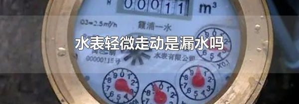 水表轻微走动是漏水吗