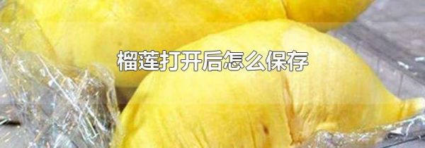 榴莲打开后怎么保存