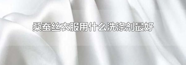 桑蚕丝衣服用什么洗涤剂最好