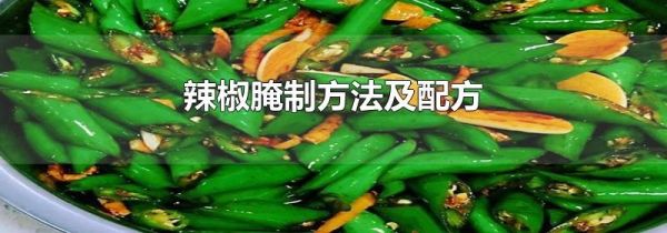 辣椒腌制方法及配方