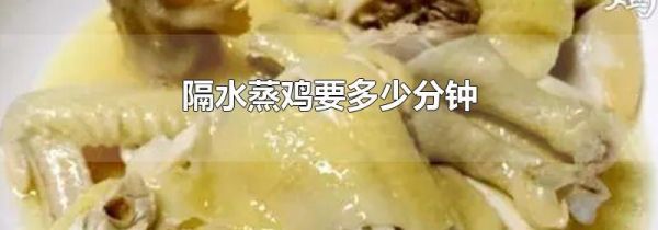 隔水蒸鸡要多少分钟