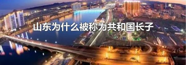 山东为什么被称为共和国长子