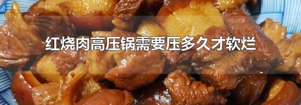 红烧肉高压锅需要压多久才软烂