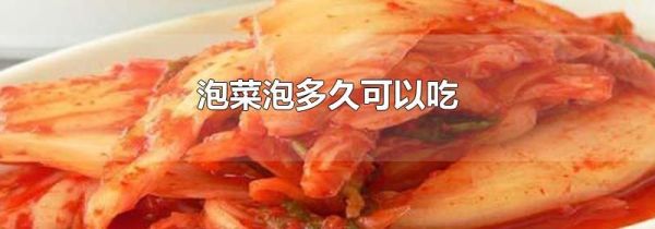 泡菜泡多久可以吃