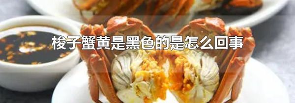梭子蟹黄是黑色的是怎么回事