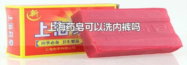上海药皂可以洗内裤吗