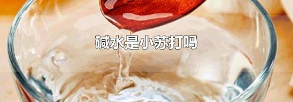 碱水是小苏打吗