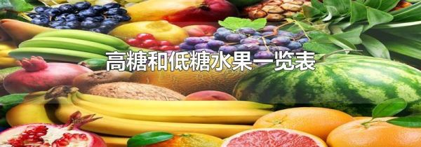 高糖和低糖水果一览表