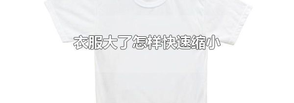 衣服大了怎样快速缩小