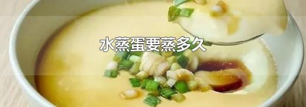 水蒸蛋要蒸多久