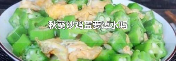 秋葵炒鸡蛋要焯水吗