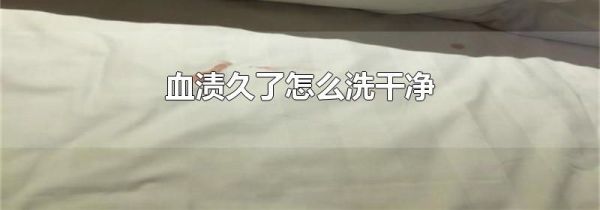 血渍久了怎么洗干净