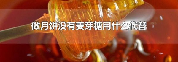 做月饼没有麦芽糖用什么代替