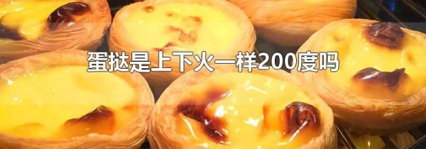 蛋挞是上下火一样200度吗